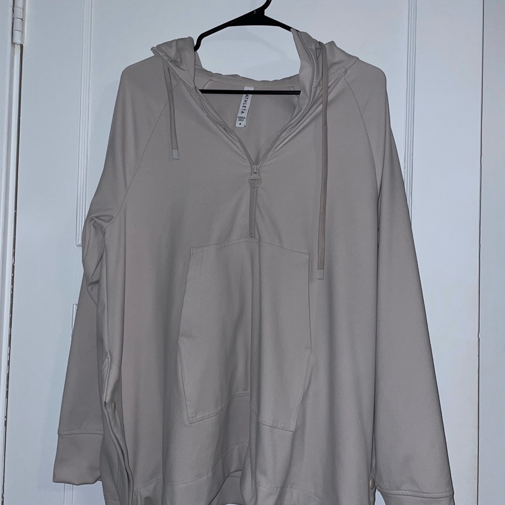Athleta Beige Half Zip Pullover Jacket Oversized,… - image 2
